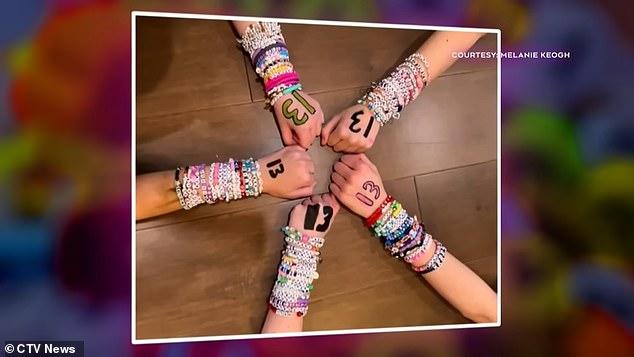 Keogh said her family, including her super-fan daughter Jordan, 15, were devastated by the news after spending weeks making bracelets and choosing outfits