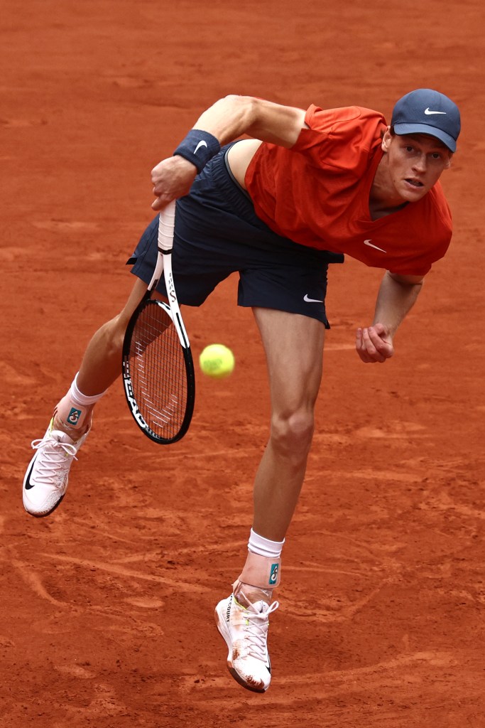 Jannik Sinner topped Christopher Eubanks in the first round of the French Open on May 27, 2024.