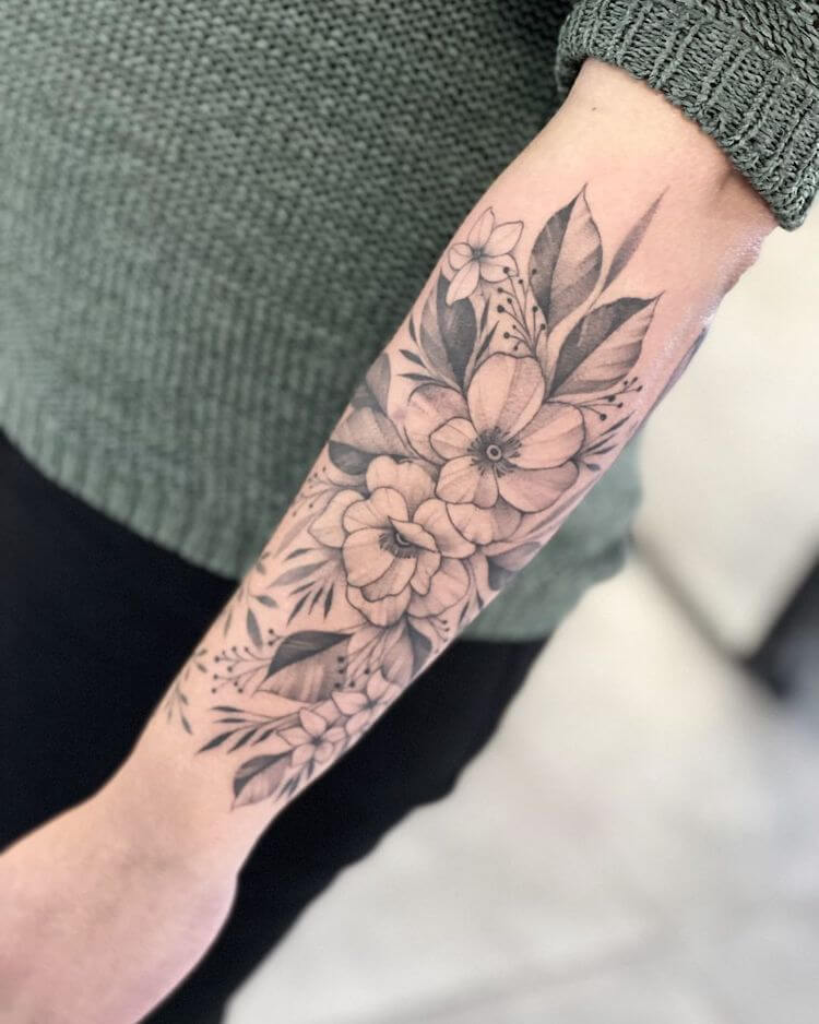 flower tattoos sleeve