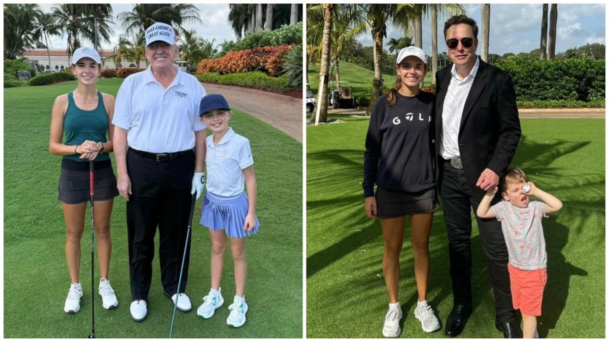 Ông Trump đến sân golf cùng tỉ phú Elon Musk - Ảnh 1.