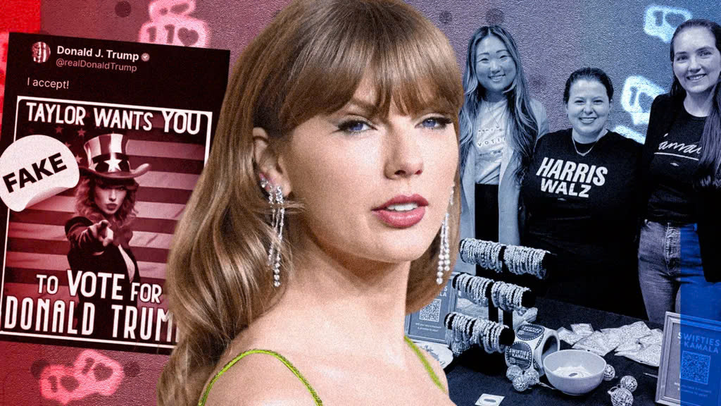 Taylor Swift tác động lớn đến cuộc bầu cử tổng thống Mỹ của ông Trump và bà Harris - Ảnh 1.